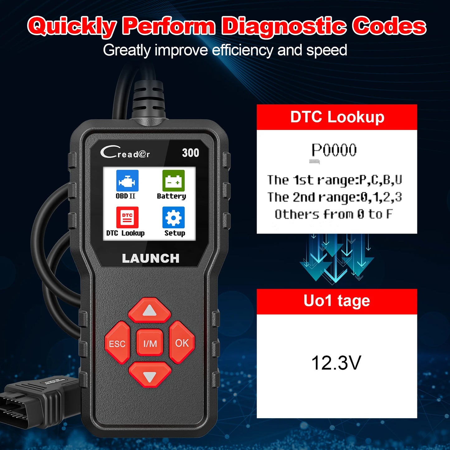 Launch X431 CR300 OBD2 Scanner Code Reader Lifetime Update