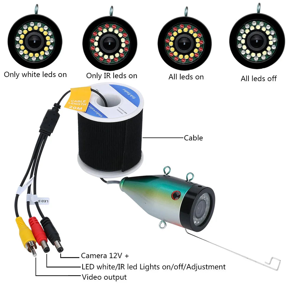 Underwater Fishing Camera 7 Inch HD1080P With Infrared LEDs