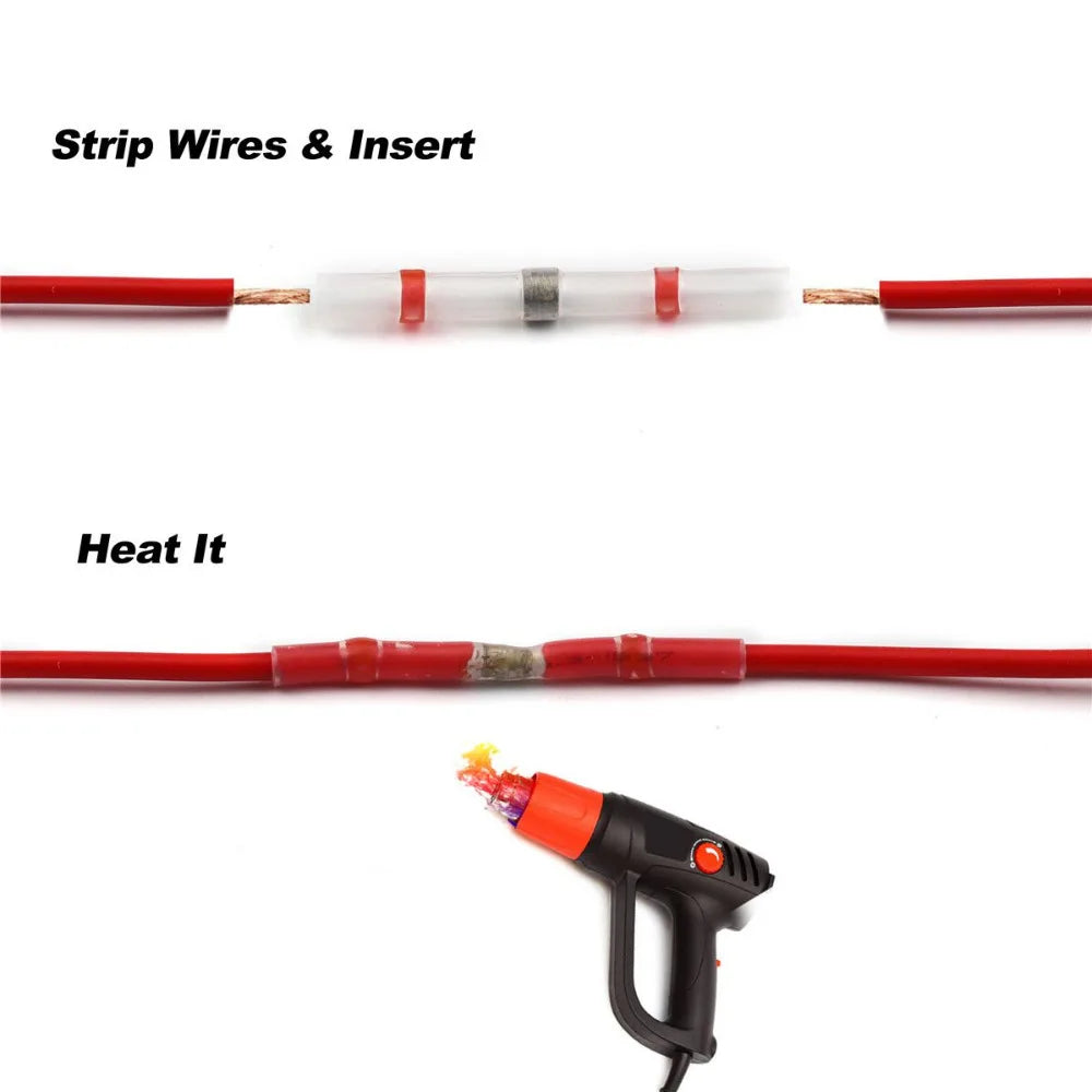 250PCS Waterproof Solder Seal Sleeve Splice Terminals Kit