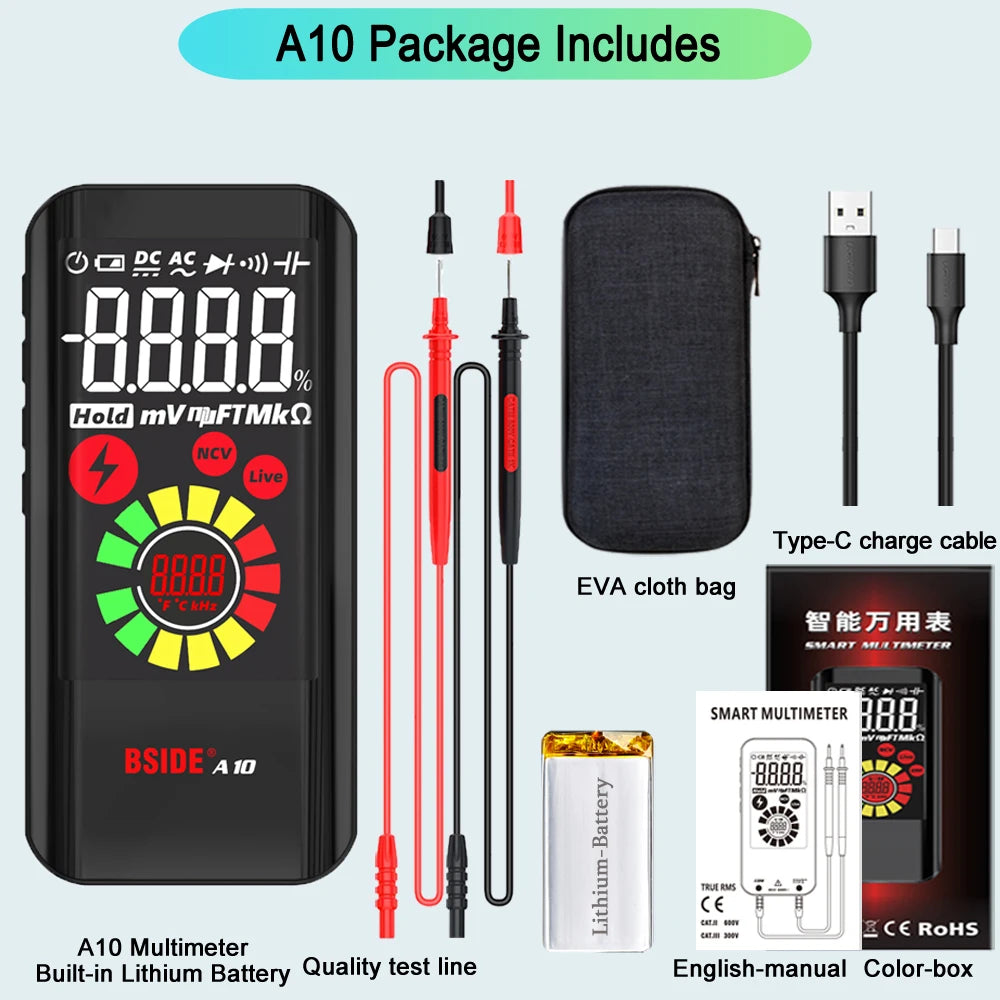 BSIDE Smart Digital Multimeter EMF Tester 0 To 620V USB