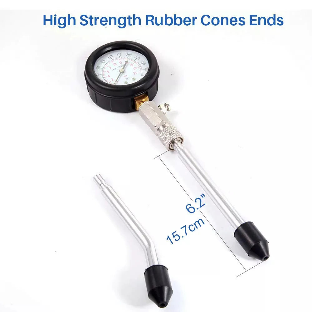 Petrol Engine Cylinder Compression Tester Kit 0-300PSI Gauge
