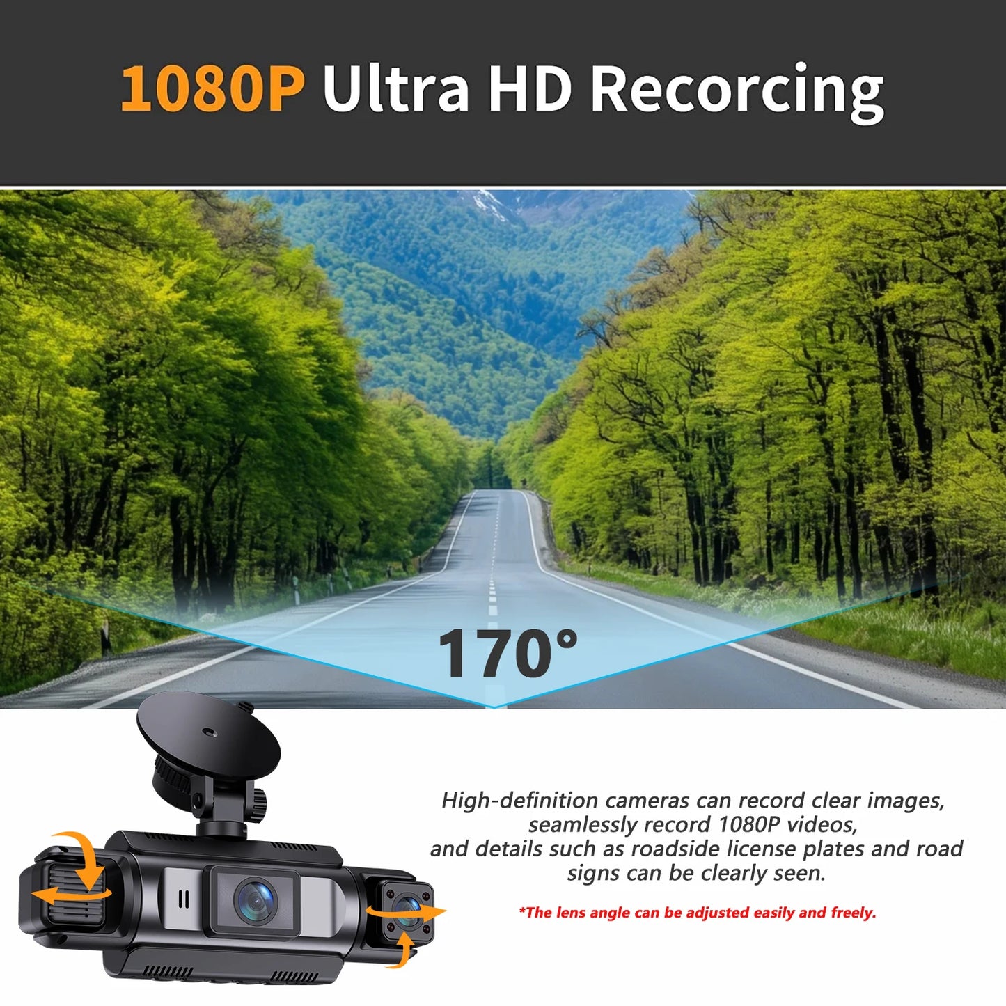 Dash Cam 4 Channel Wifi Video Recorder 360 Degree Car Recording Camera Night Vision 24 Hour Parking Monitor Black Box Car Accessories