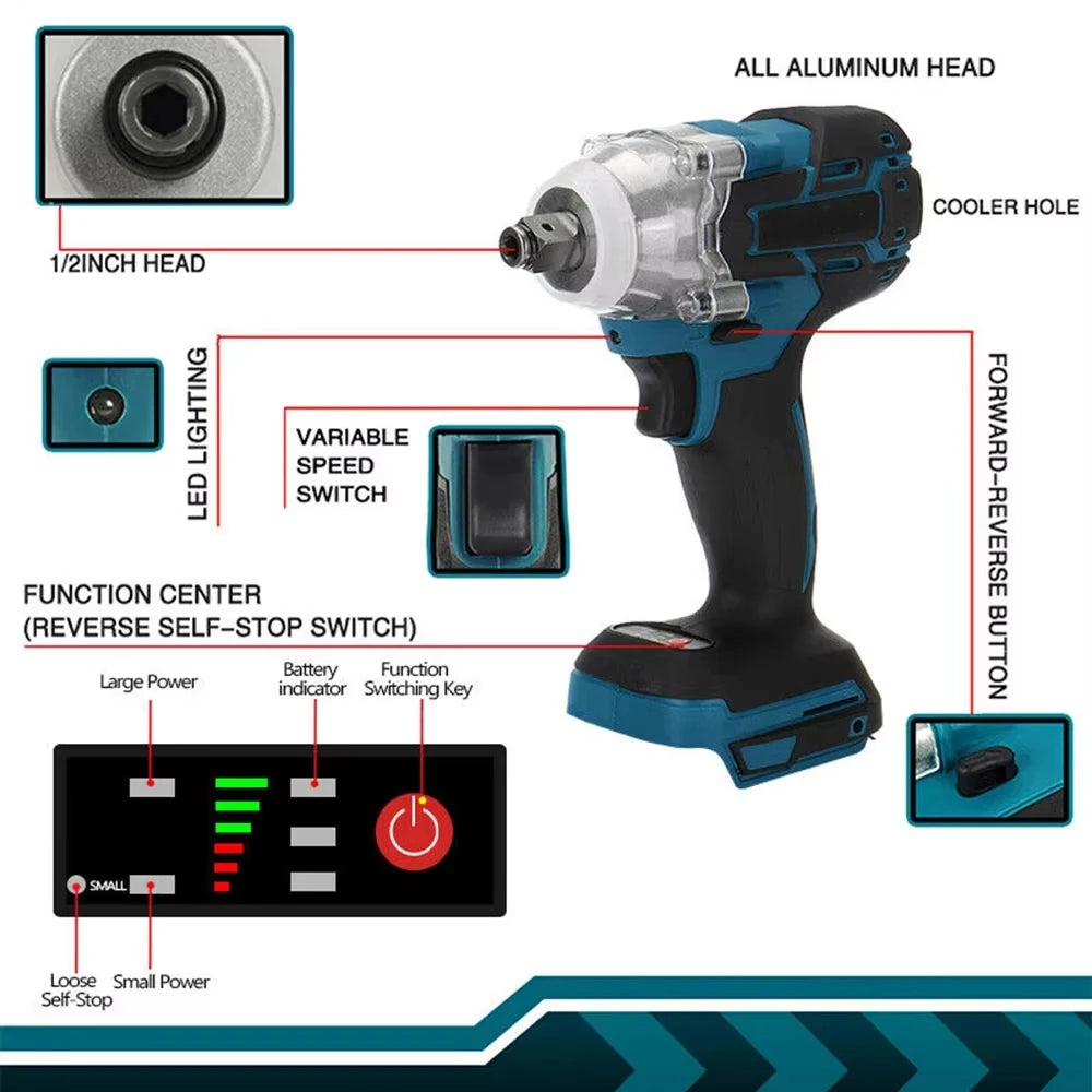 Brushless 125mm Angle Grinder Impact Wrench 18V Kit
