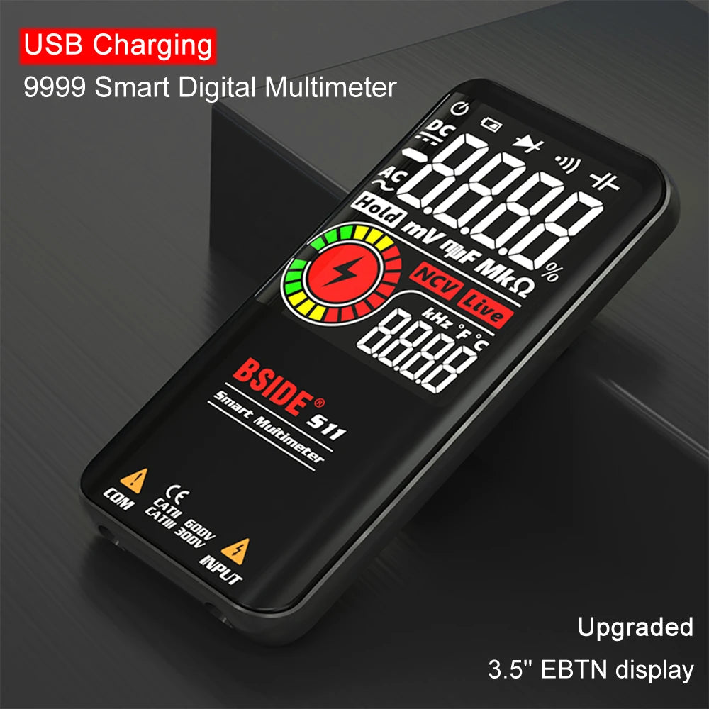 BSIDE Smart Digital Multimeter EMF Tester 0 To 620V USB