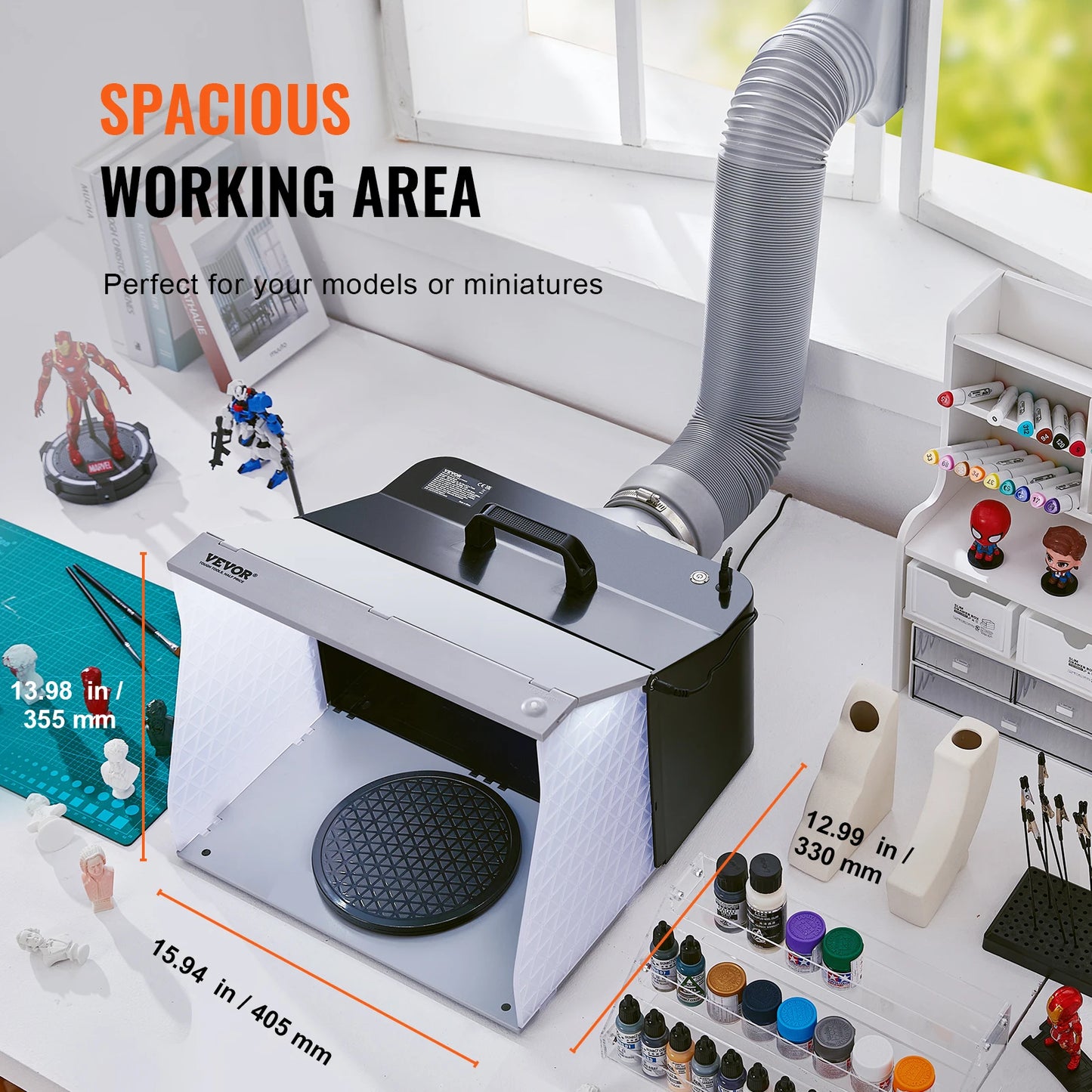 SucceBuy Airbrush Booth Kit 4 LED Lights And Exhaust Fans