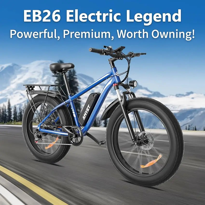 AMYET Electric Bike EB26 1500W 48V 15AH Fat Tire E Bike