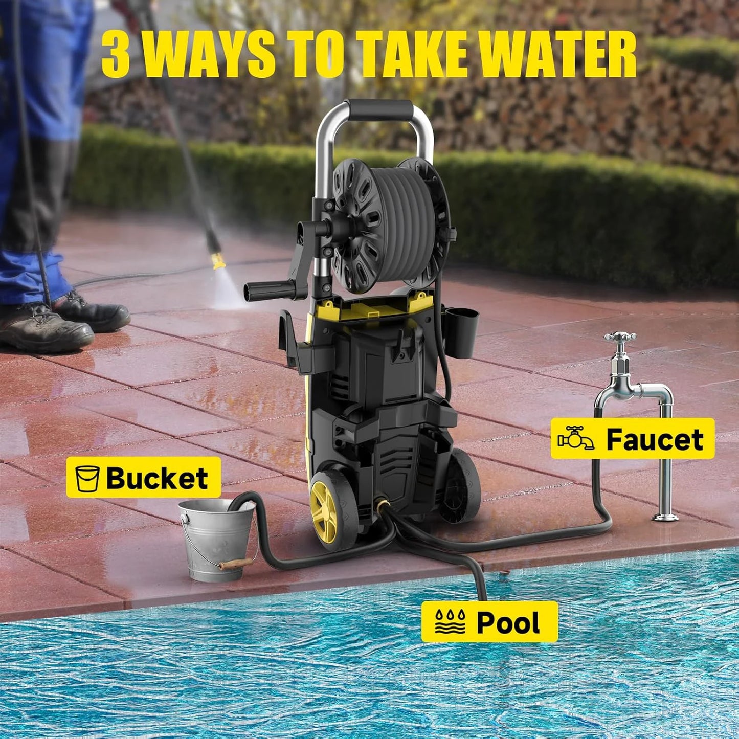 Electric High Pressure Washer 1800W 4200 PSI Mini Car Wash