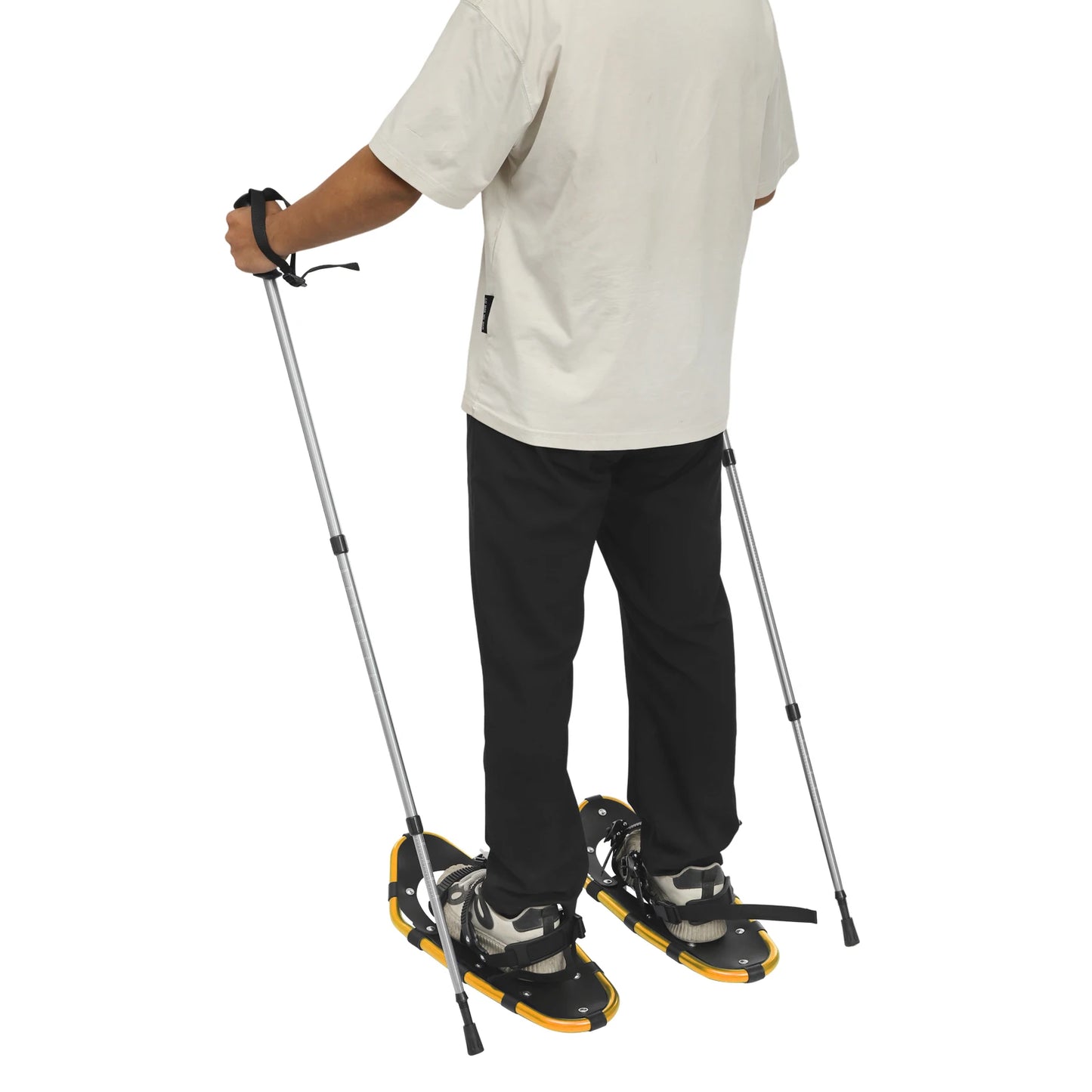 21 Inch Snowshoes and Adjustable Trekking Poles for Men Women