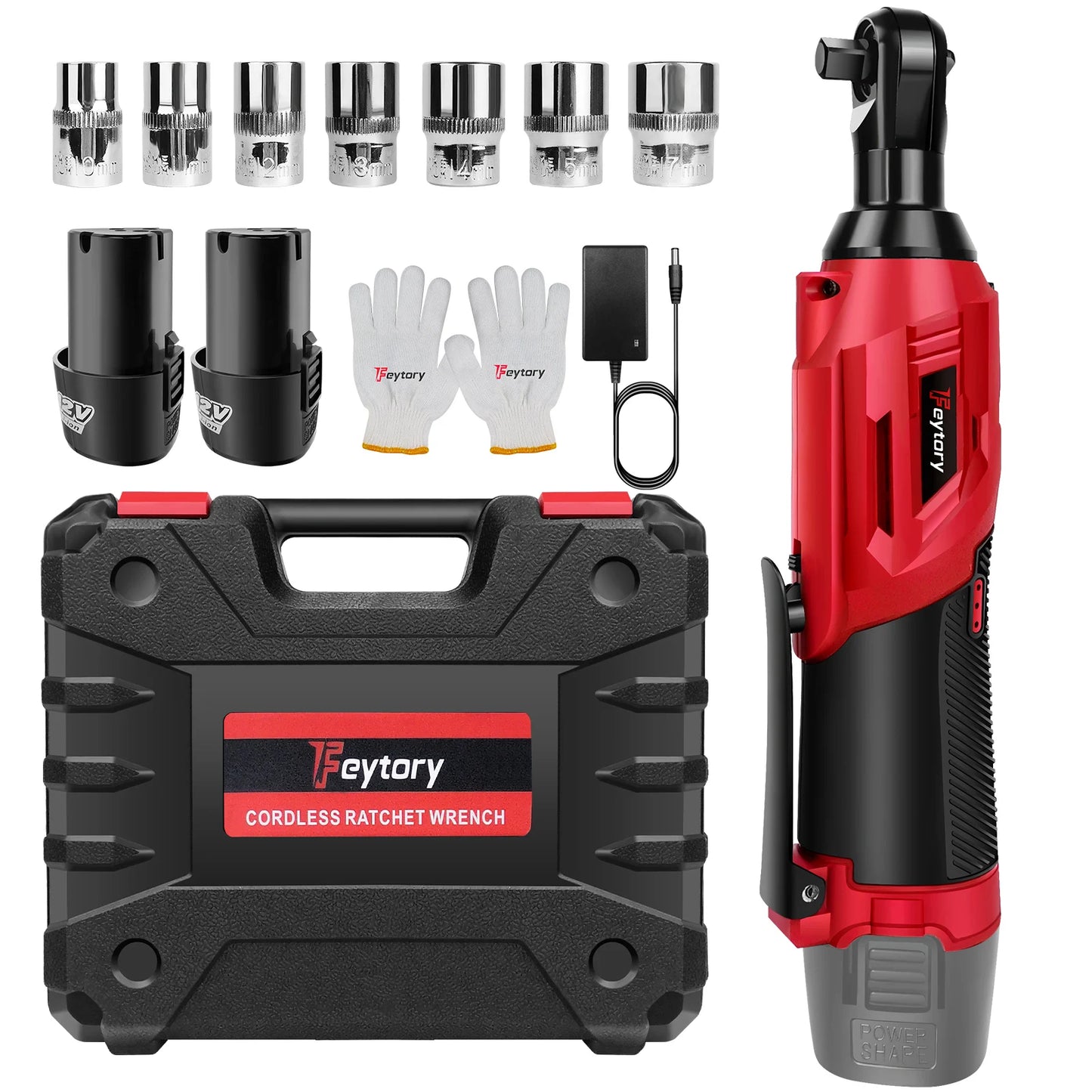DayPlus Three Eighths Inch Cordless Ratchet Wrench 12V 200Nm