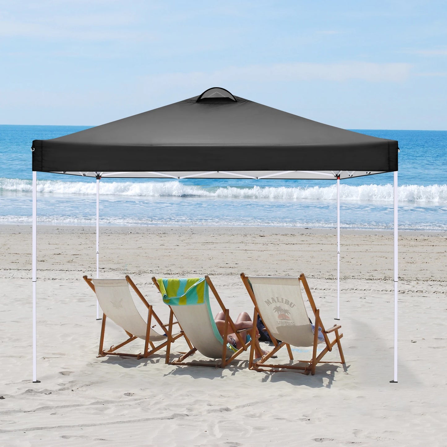 10x10 EZ Pop Up Canopy Tent with 4 Sidewalls Waterproof Outdoor Gazebo with Air Vent UPF 50 Plus Sun Shade for Party Includes 4 Sandbags