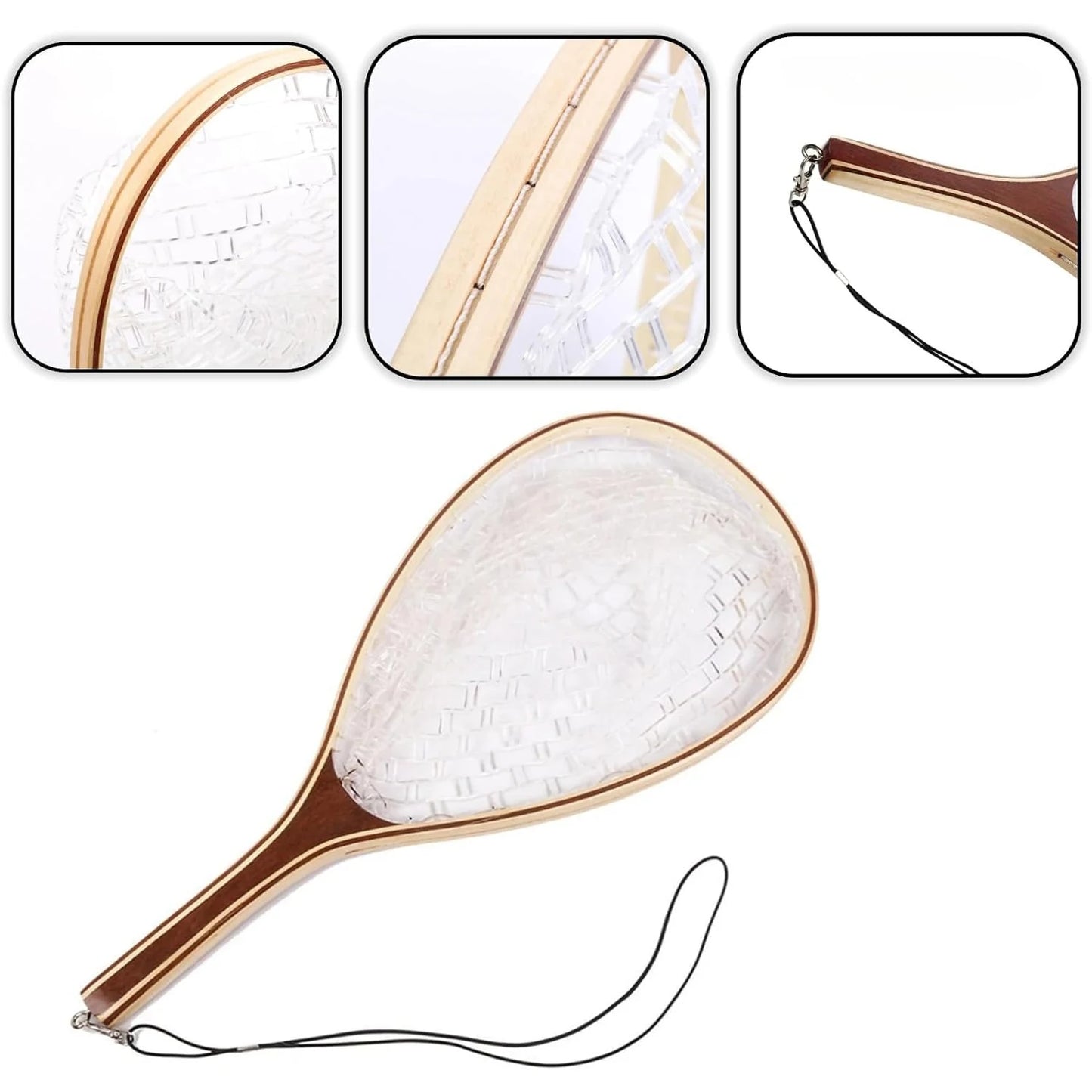 Fly Fishing Net Soft Mesh Trout Net With Handle For Anglers