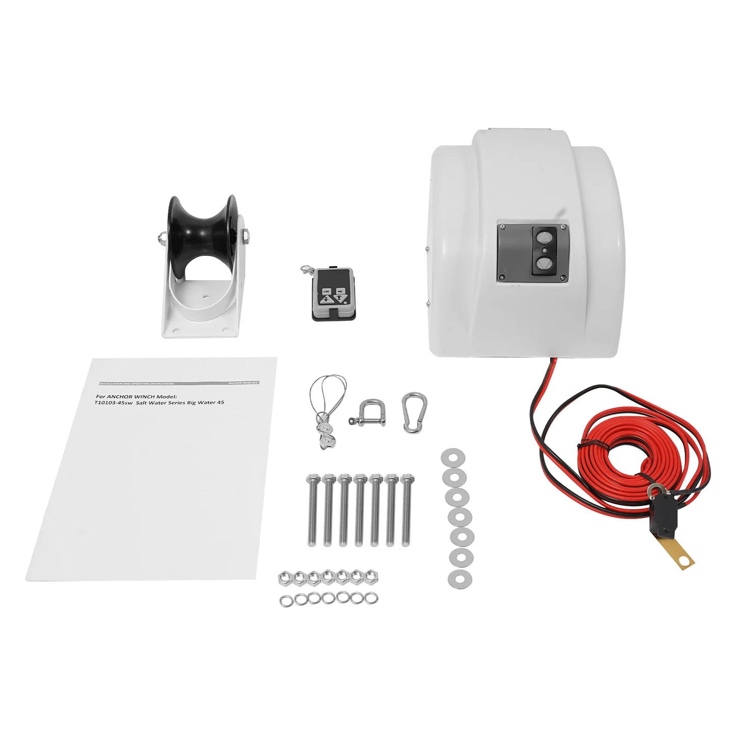 Electric Anchor Winch 45 Lbs Boat Winch Remote Control