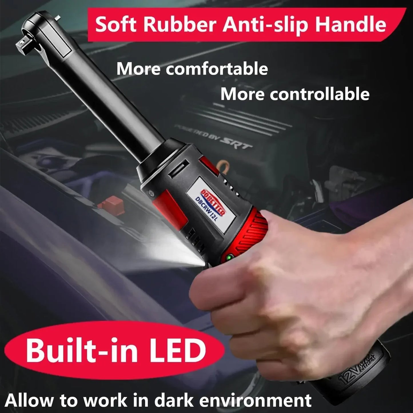 Electric Cordless 3/8 Inch Ratchet Set 55 Nm With 7 Sockets