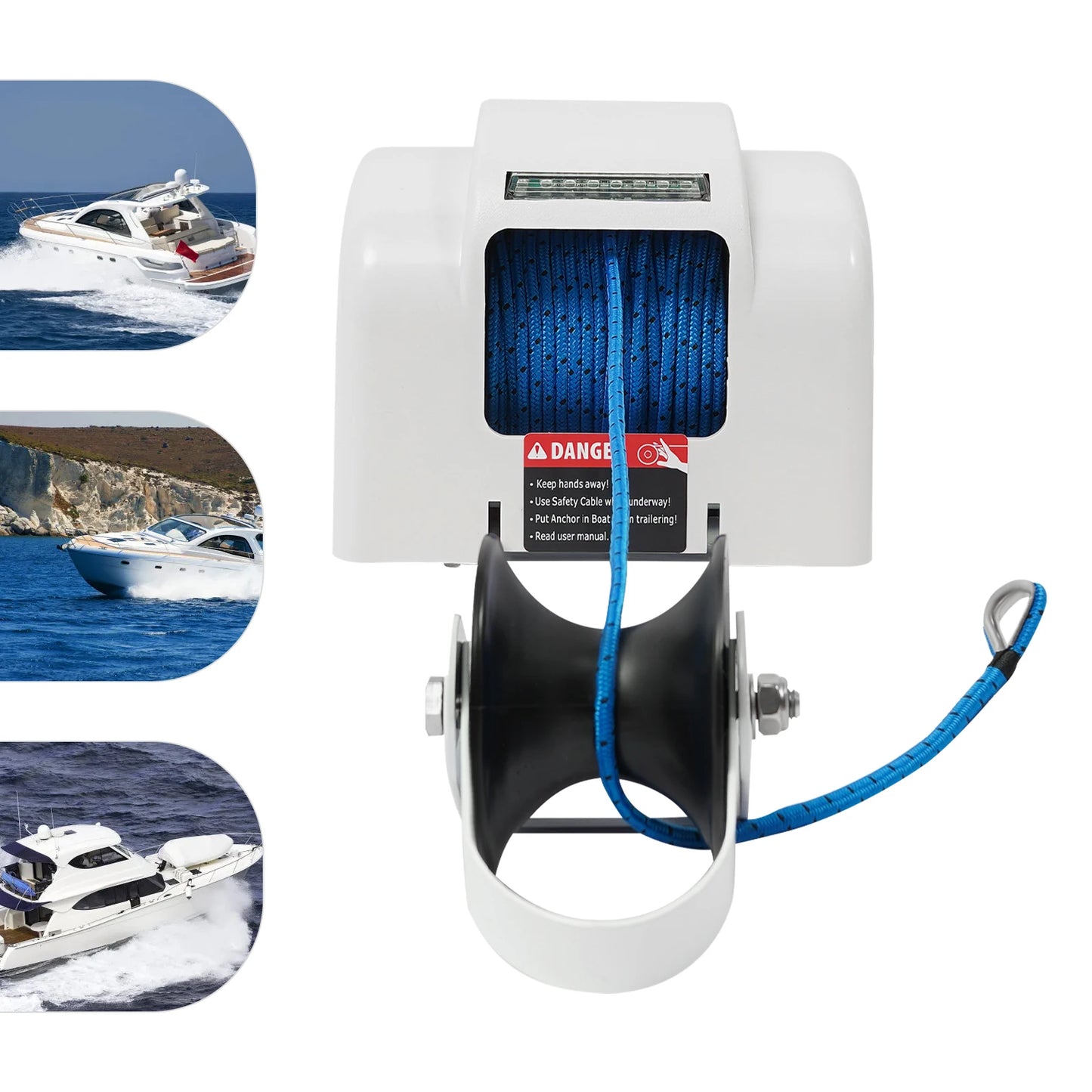 Electric Anchor Winch 45 Lbs Boat Winch Remote Control