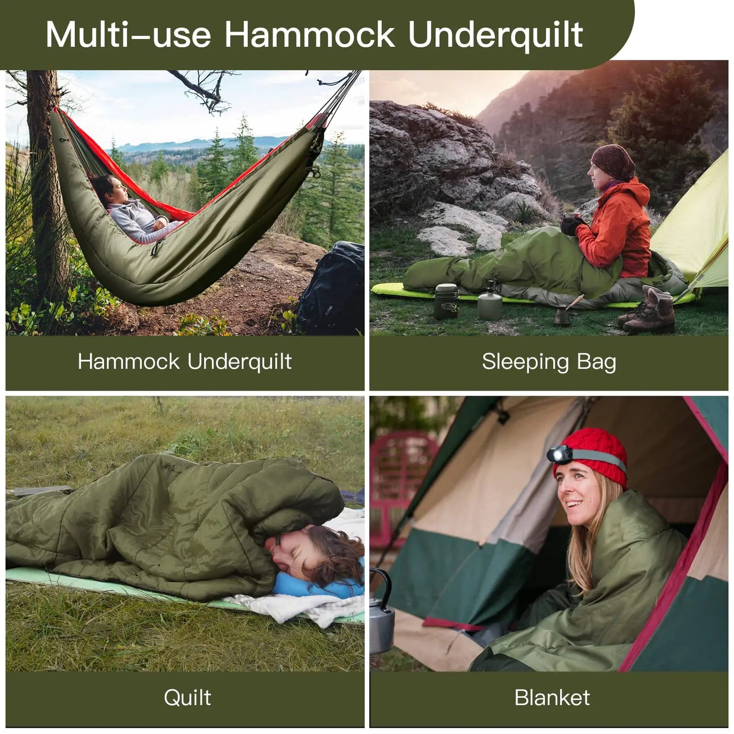 Night Cat Hammock Underquilts Sleeping Bag Insulated 4 Seasons