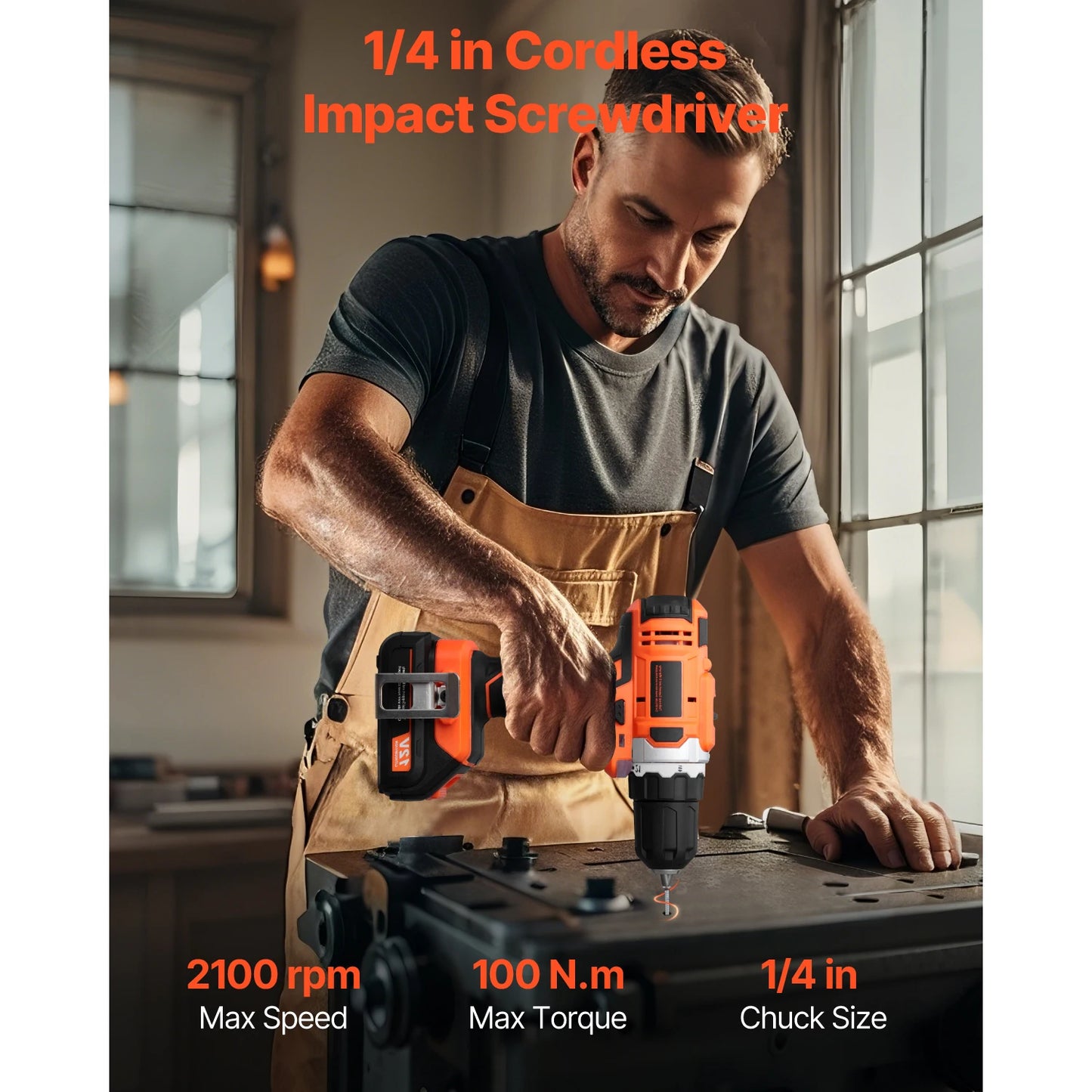 SucceBuy Cordless 2 Tool Power Drill And Impact Driver Kit