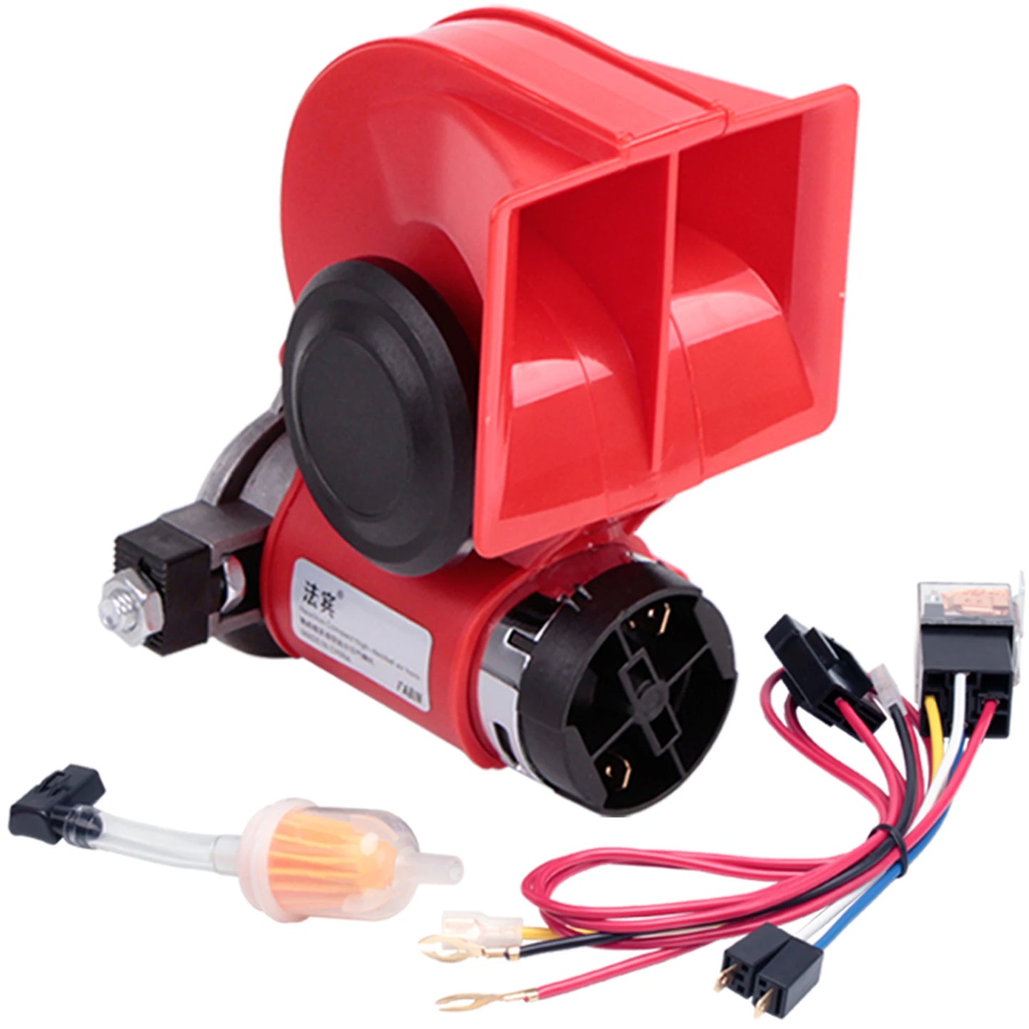 FARBIN Snail Air Horn With Compressor Relay Harness 150db