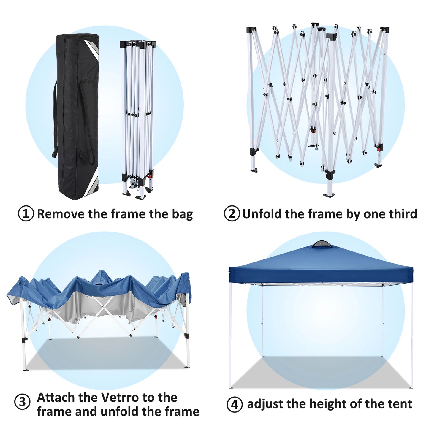 10x10 EZ Pop Up Canopy Tent with 4 Sidewalls Waterproof Outdoor Gazebo with Air Vent UPF 50 Plus Sun Shade for Party Includes 4 Sandbags