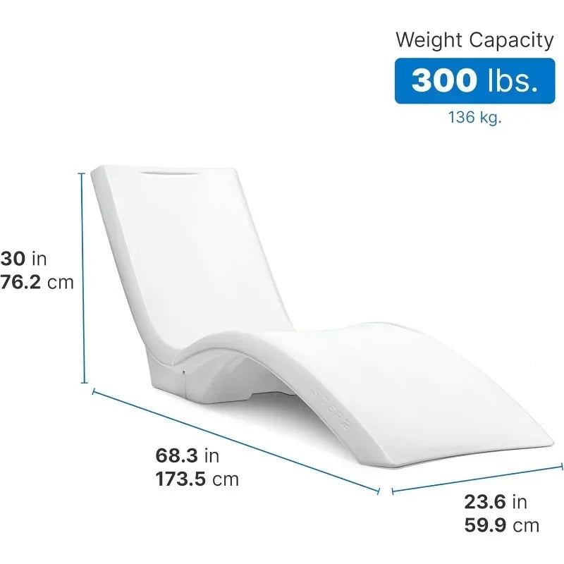 HOME.HOT.Pool Lounger, Waterproof Patio Furniture for Sun Shelf