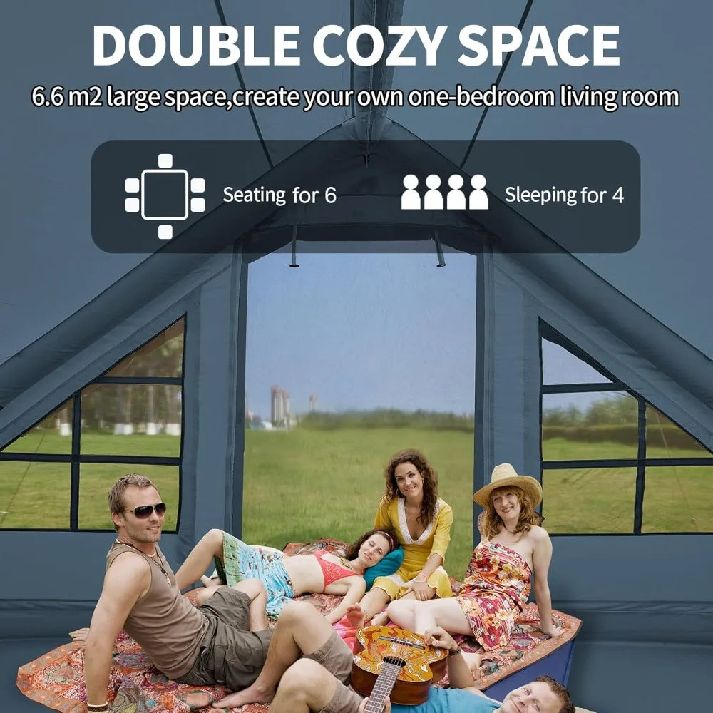 Inflatable Tent With Pump Four To Six Person Glamping Tent