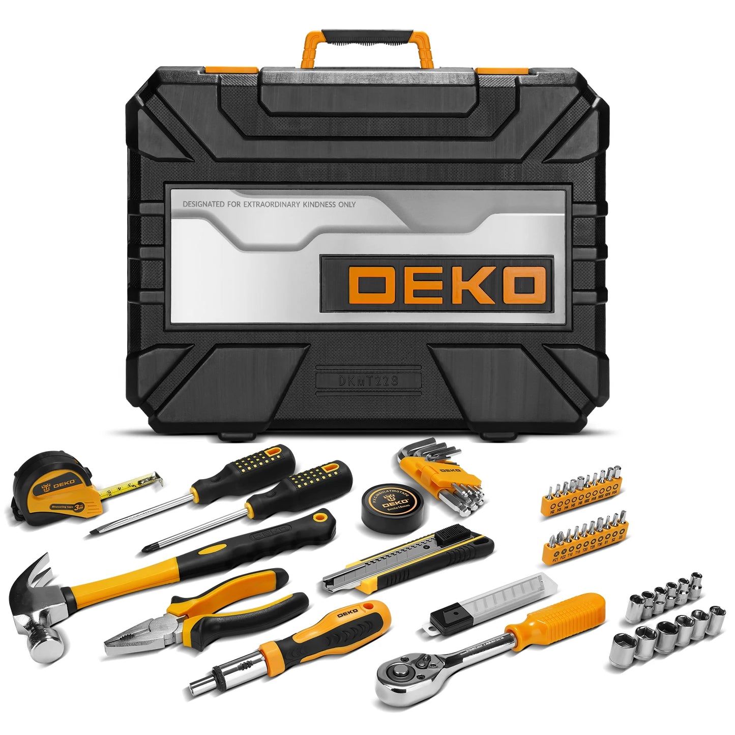 DEKO 228Pcs Socket Wrench Auto Repair Tool Set Case