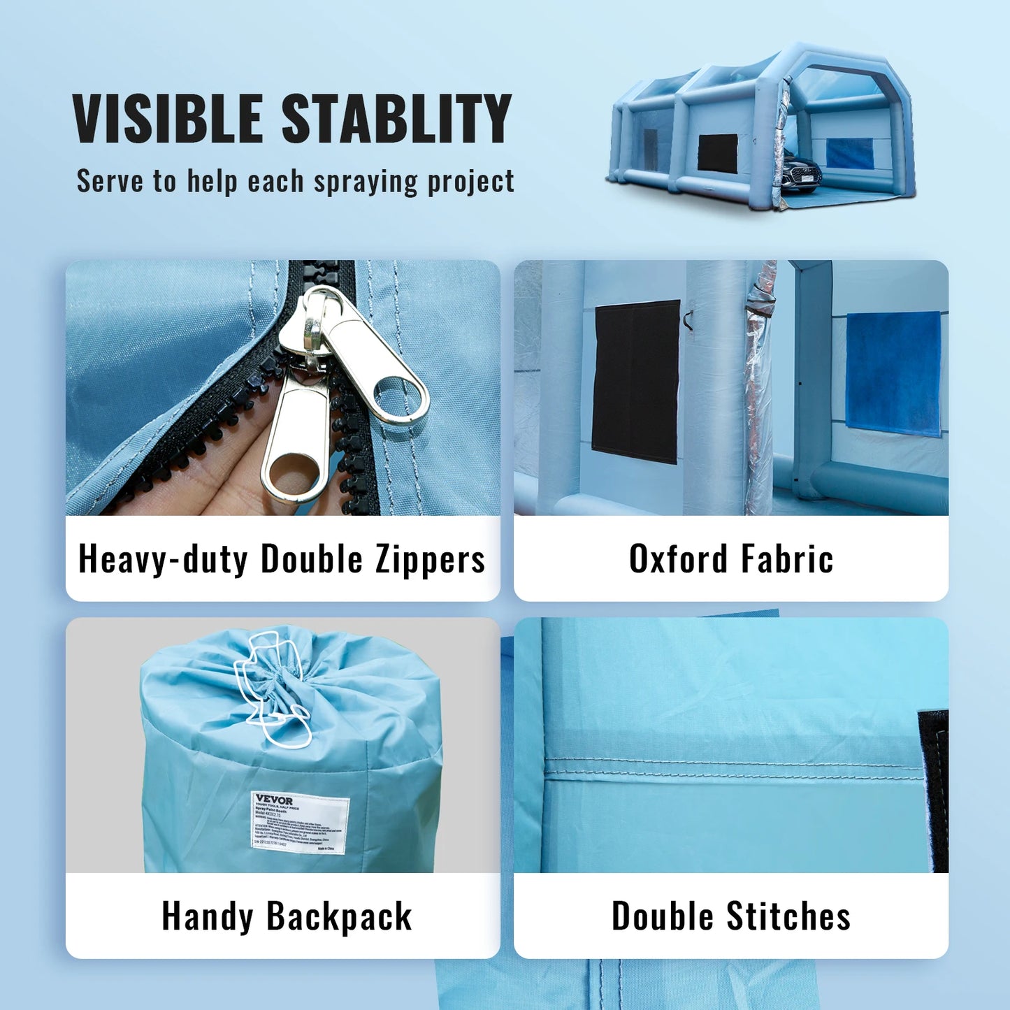 SucceBuy Inflatable Paint Booth with Blowers Powerful Spray Tent and Air Filter System
