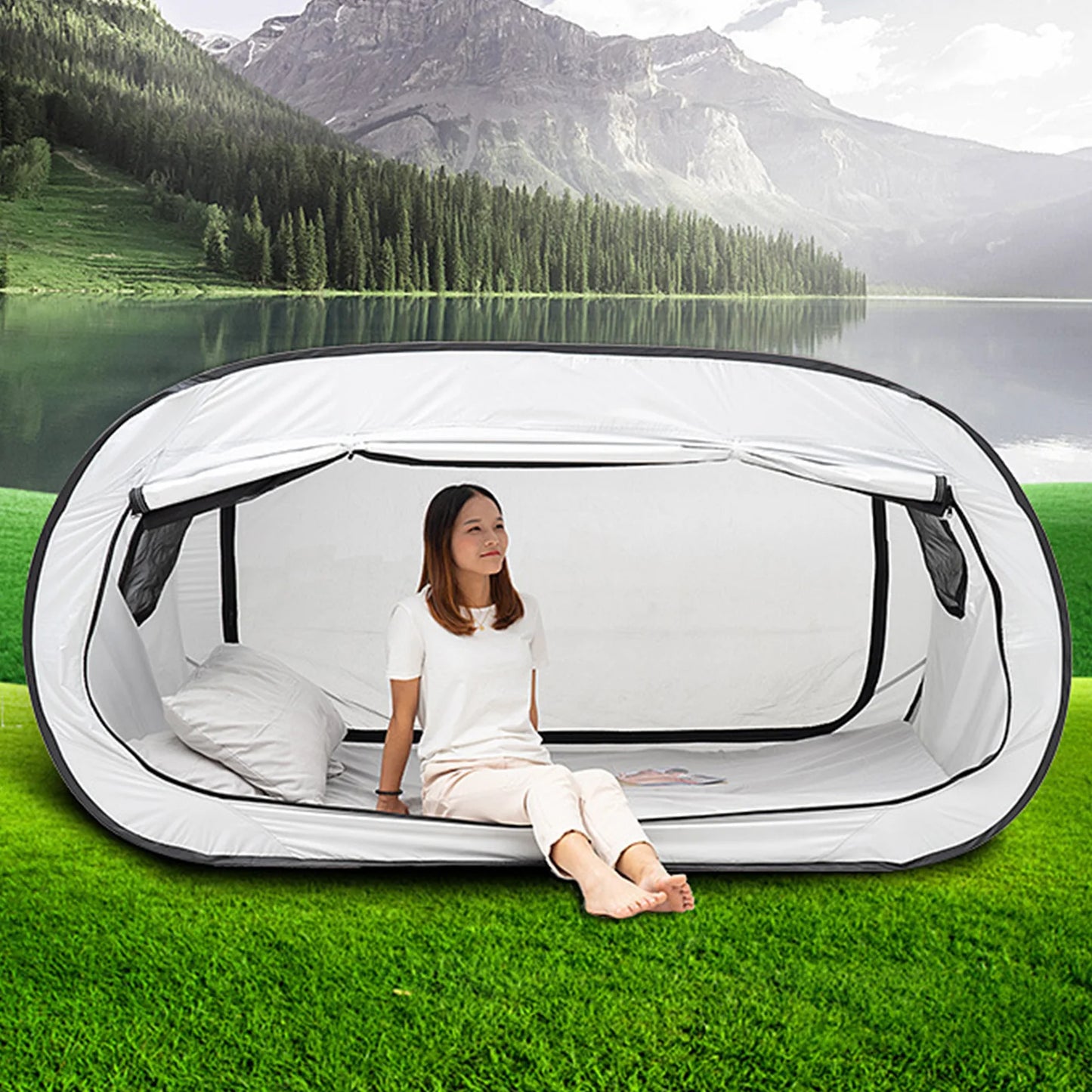 Outdoor Folding Privacy Pop Bed Tent Camping Fully Enclosed Shading Tent for Kids and Adults