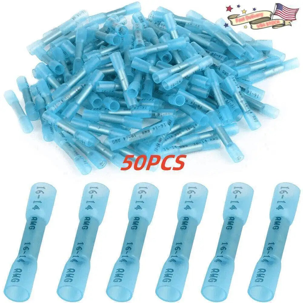 Waterproof Butt Splice Terminals 16 14 AWG Heat Shrink