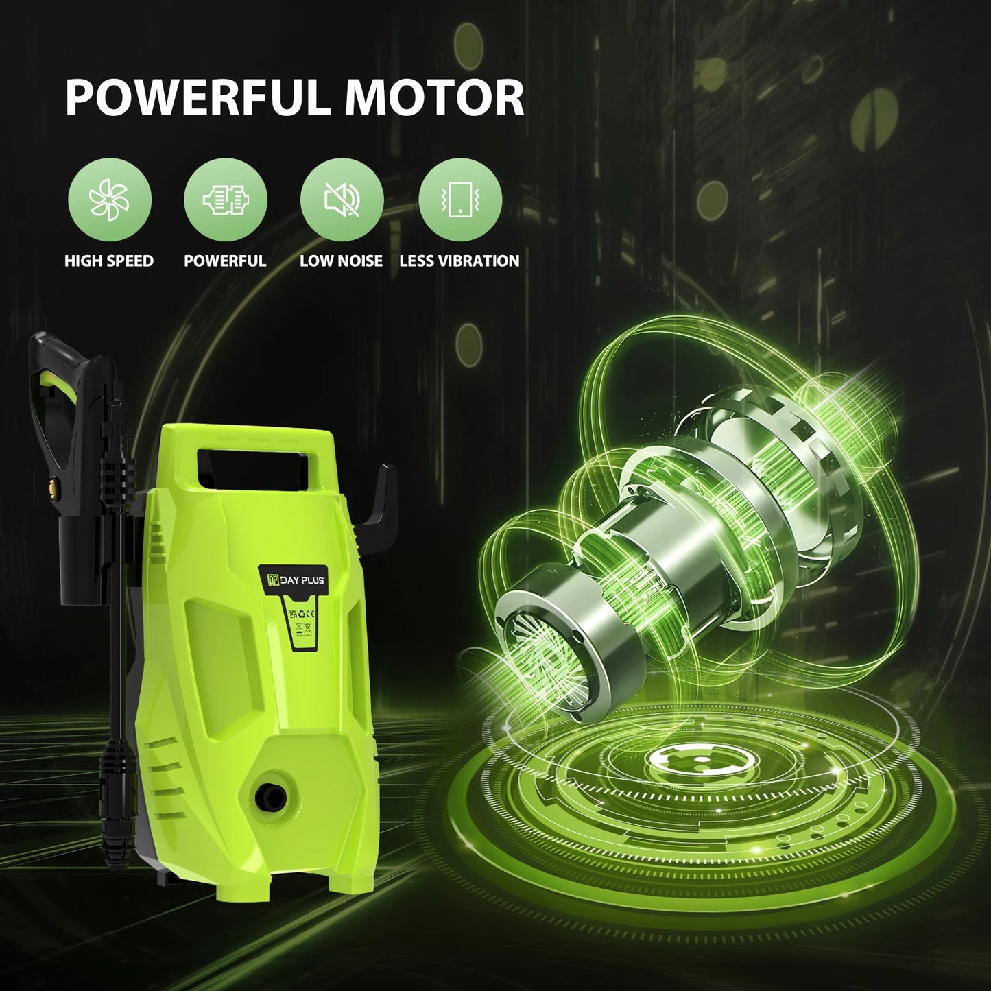 High Pressure Washer Cleaner 1.32 GPM Multi In 1 Jet Nozzle Portable Electric Jet Washer for Cars Garden Home Patio Power Tool