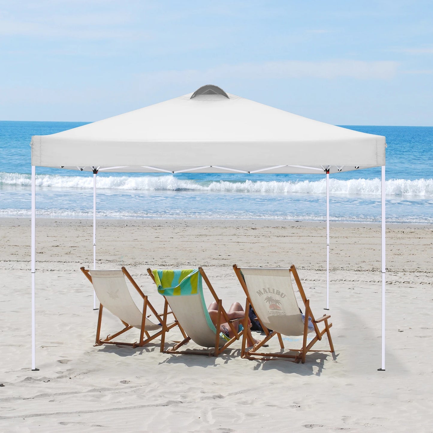 10x10 EZ Pop Up Canopy Tent with 4 Sidewalls Waterproof Outdoor Gazebo with Air Vent UPF 50 Plus Sun Shade for Party Includes 4 Sandbags