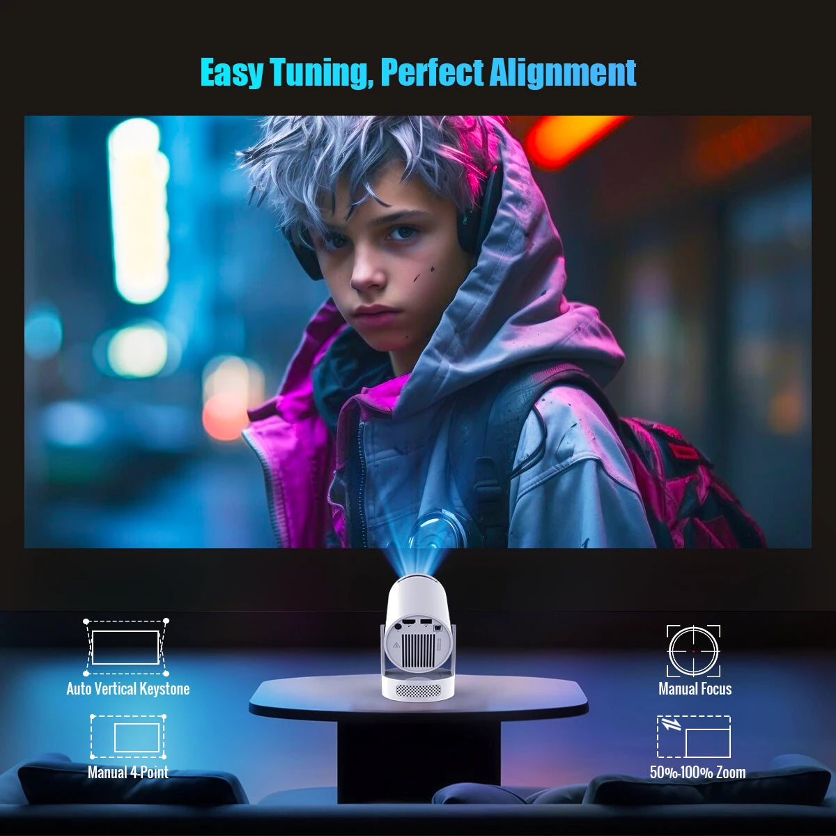 Magcubic HY300 Pro Projector 8000 Lumens Android 11 WiFi 6