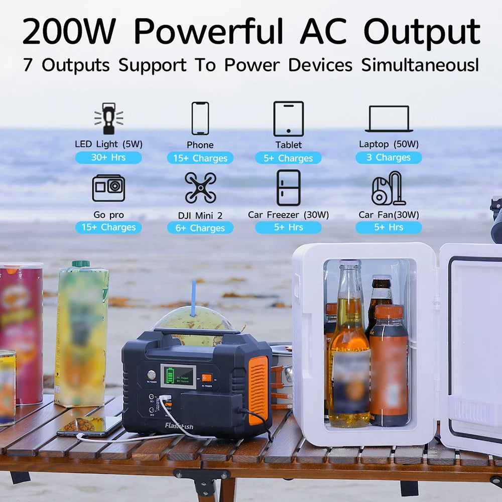 E200 Portable Power Station 40800mAh Solar Generator