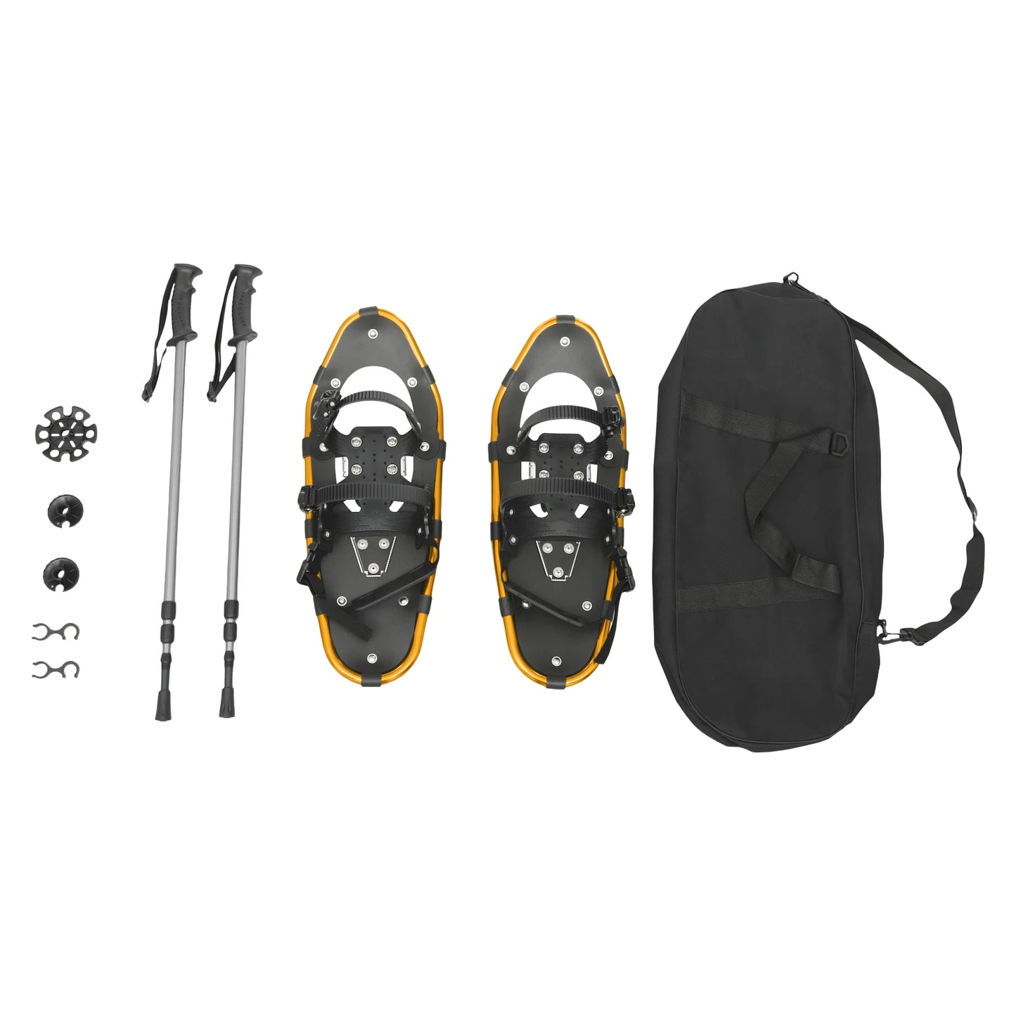 21 Inch Snowshoes and Adjustable Trekking Poles for Men Women