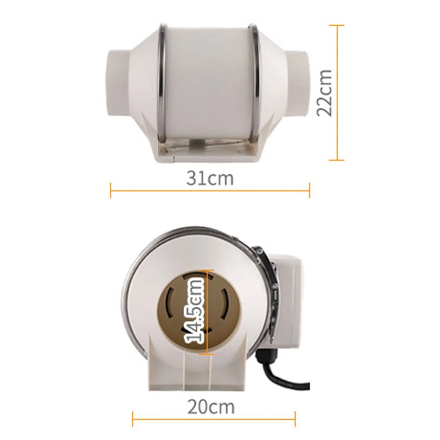 6 Inch Inline Duct Fan 540 CFM Ventilation Blower Quiet