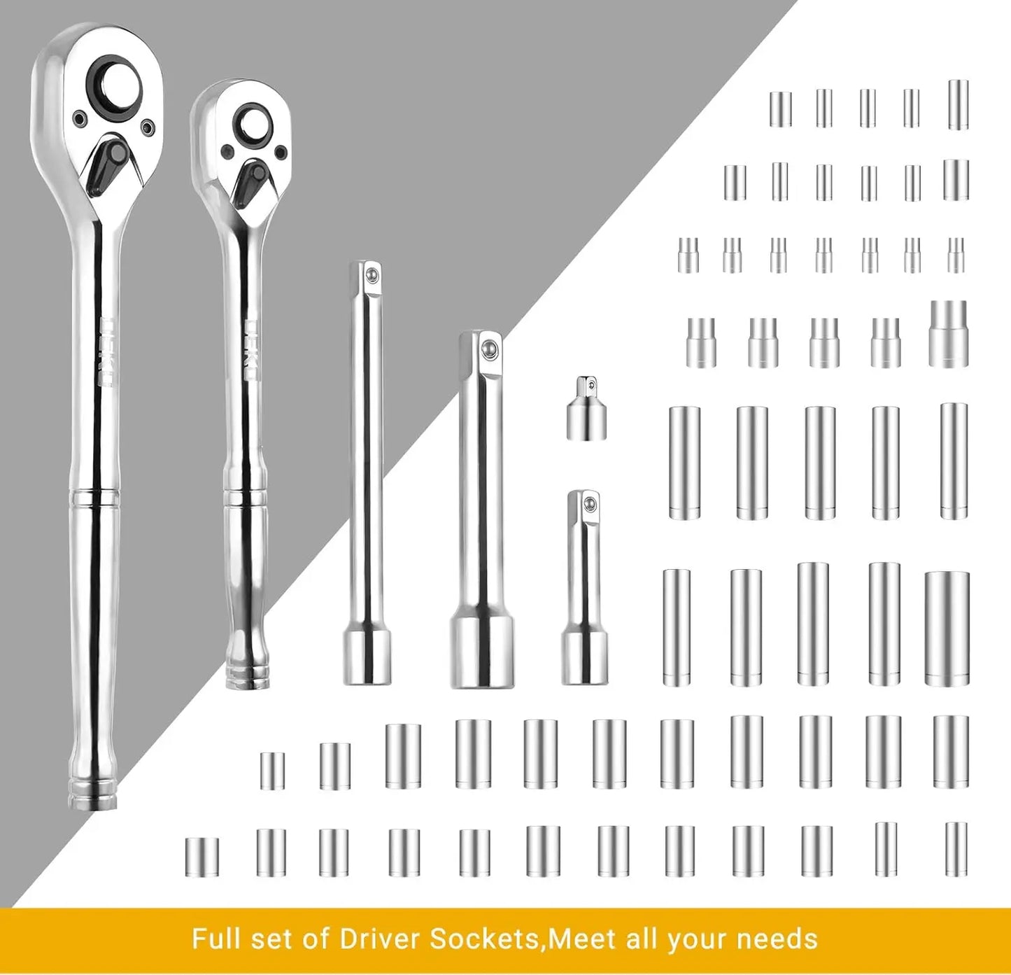 DEKO 192 Piece Mechanics Tool Set With Plastic Case