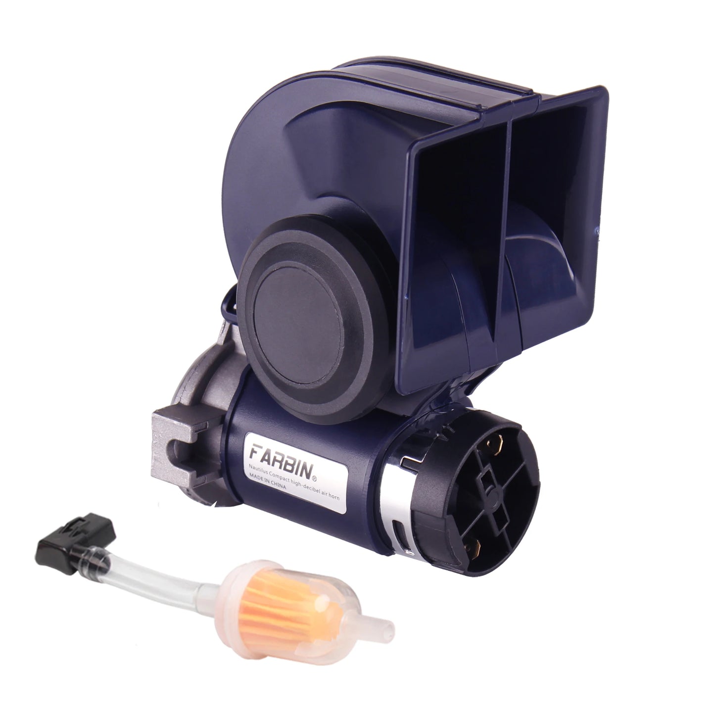 FARBIN Snail Air Horn With Compressor Relay Harness 150db