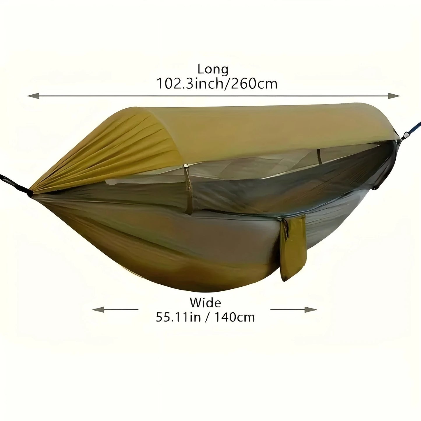 Portable Outdoor Camping Quick Open Mosquito Net Hammock With Awning For Travel Garden Sleeping Hanging Swing
