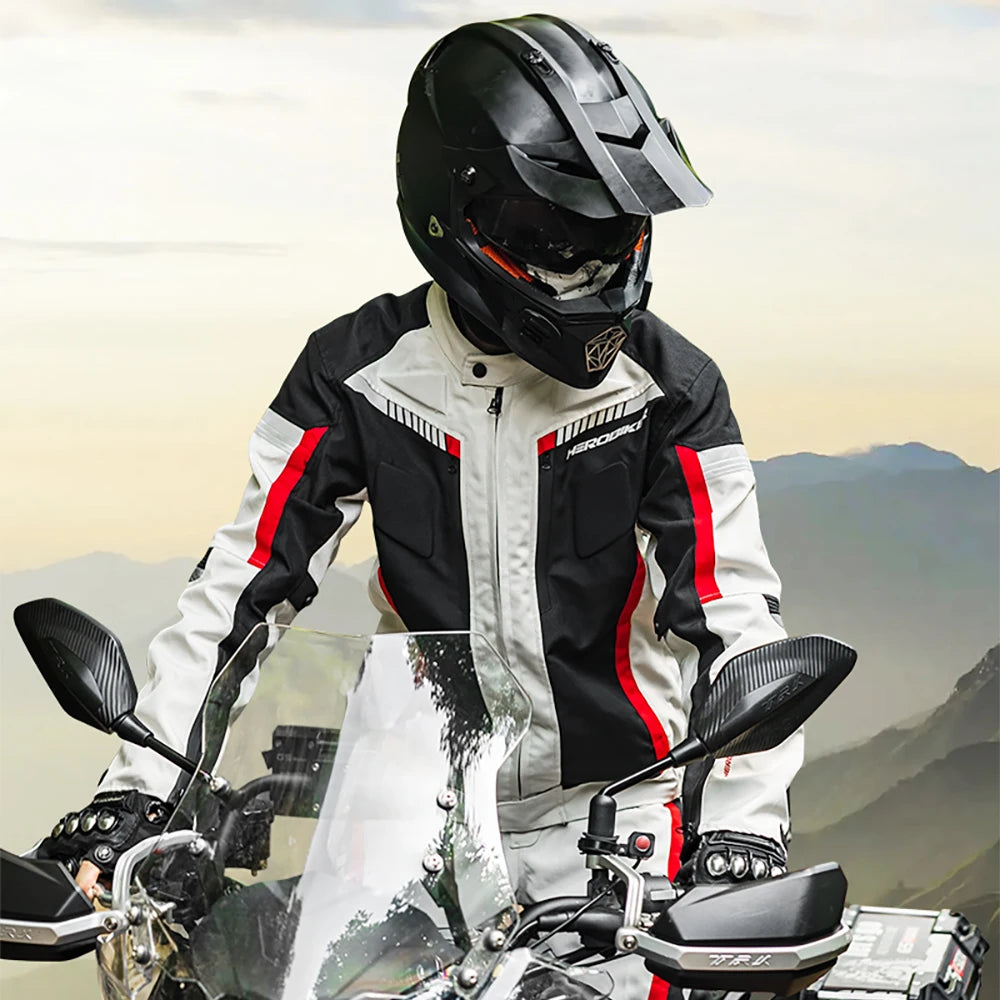 HEROBIKER Waterproof Motorcycle Jacket Man Racing Jacket Wearable Pants