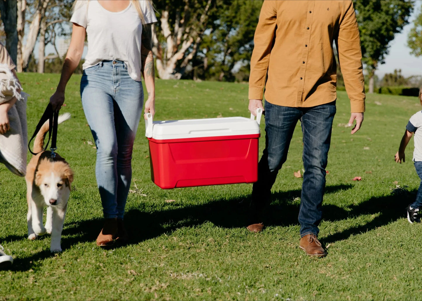 48-Quart Outdoor Picnic Camping Cooler Red Portable Easy Clean