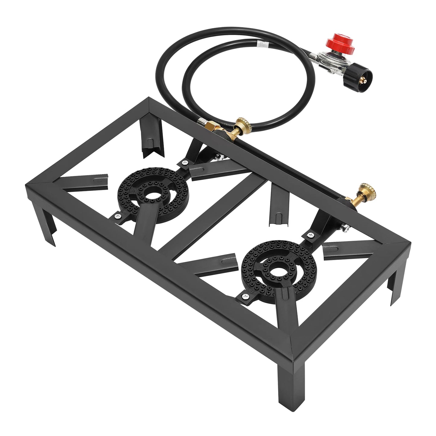 8000W Portable Camping Gas Stove Two Burner With Hose