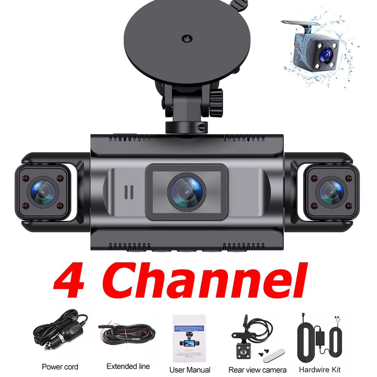 Dash Cam 4 Channel Wifi Video Recorder 360 Degree Car Recording Camera Night Vision 24 Hour Parking Monitor Black Box Car Accessories