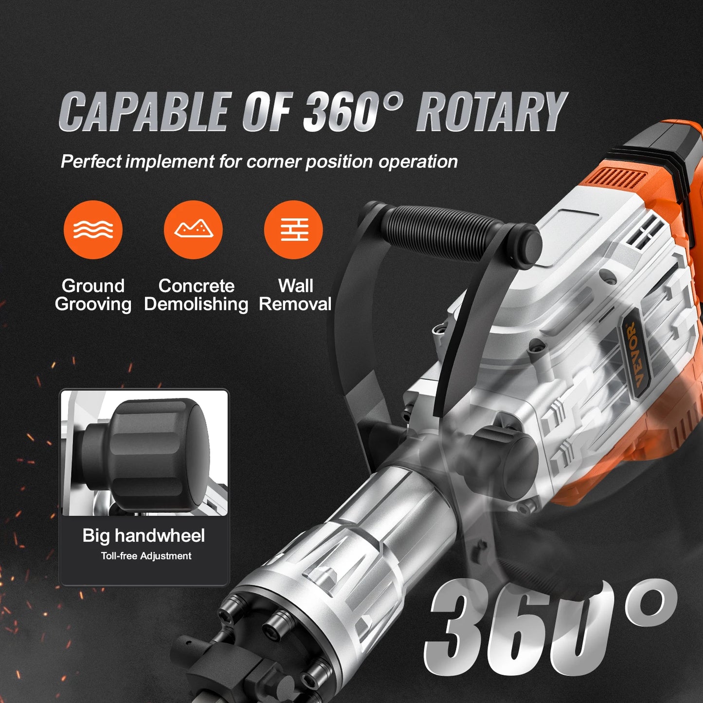 SucceBuy Demolition Jack Hammer 1500W 2200W 3500W Electric