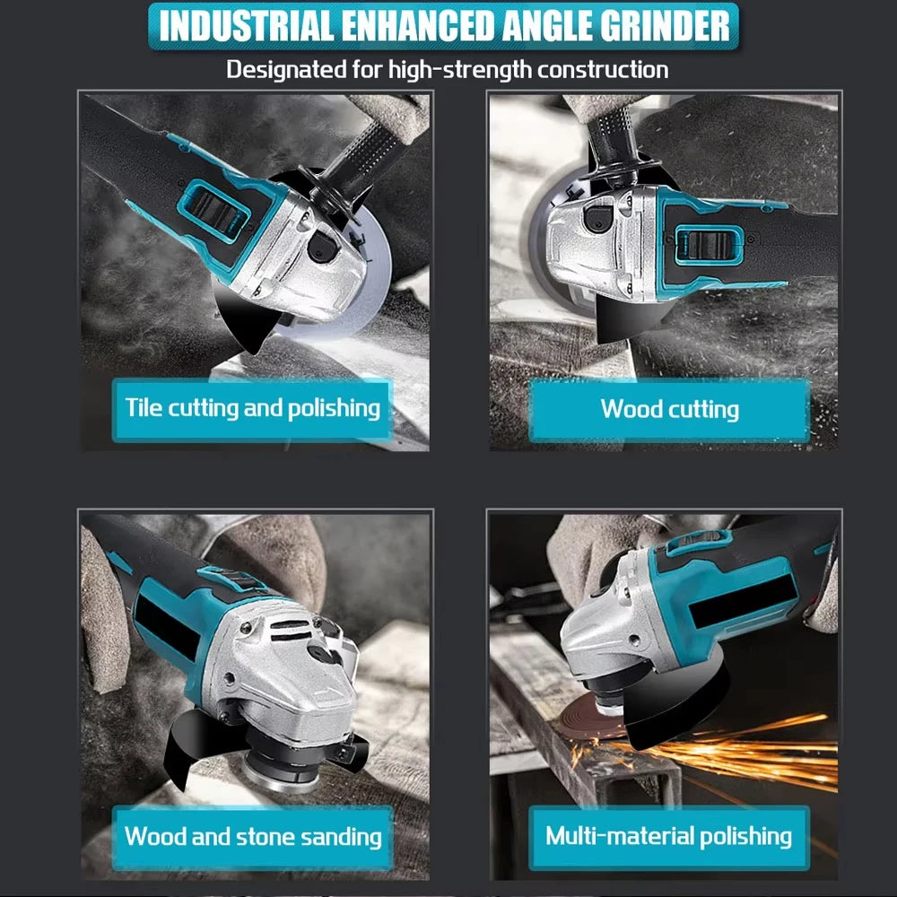 Brushless 125mm Angle Grinder Impact Wrench 18V Kit