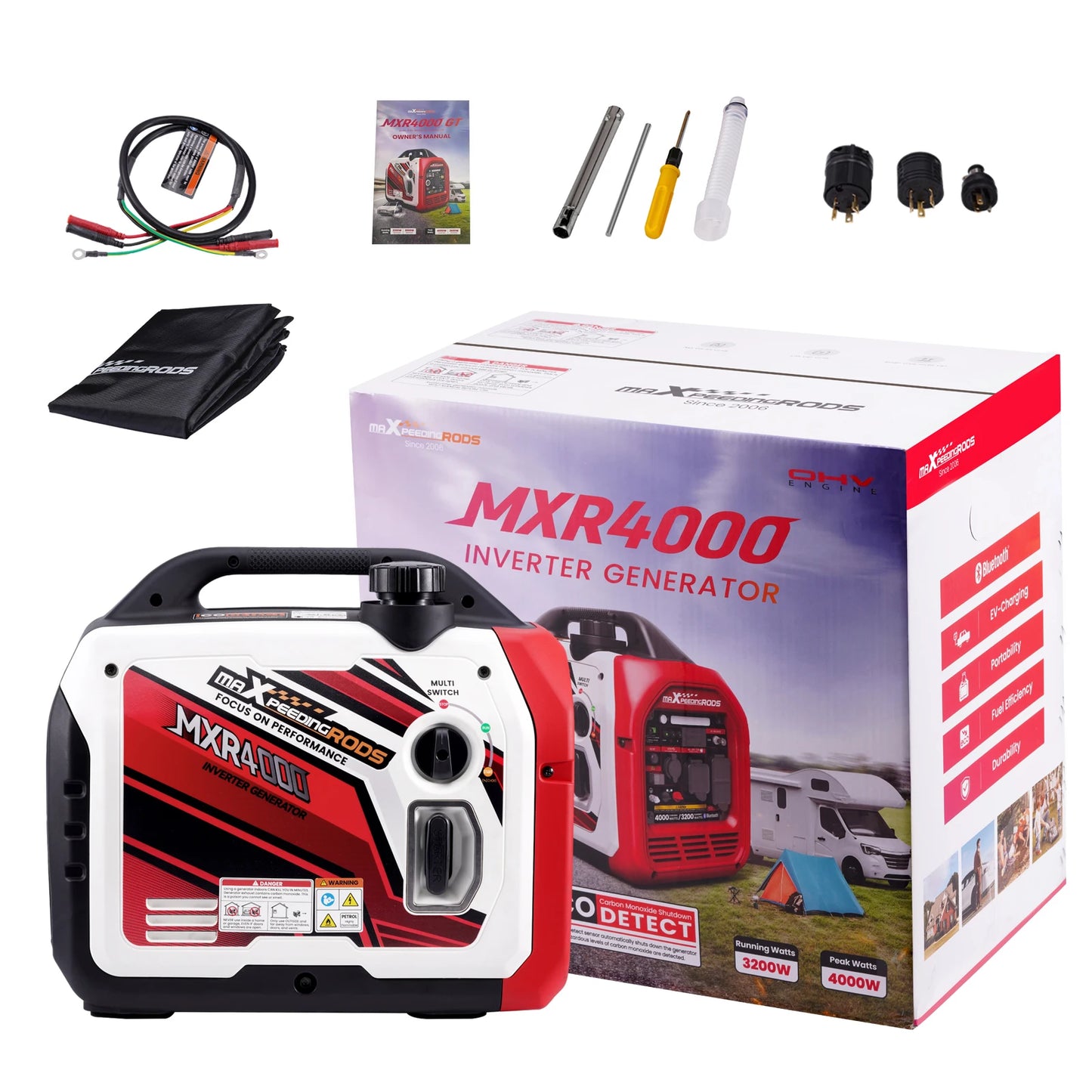 MXR 4000W Inverter Generator Gas Powered RV Camping