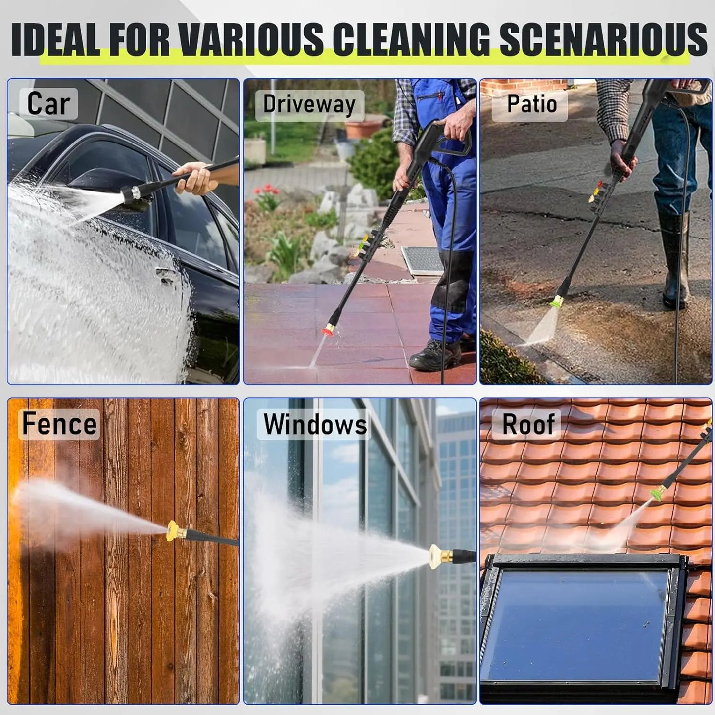Portable Electric Pressure Washer 2.5 GPM For Cars And Home