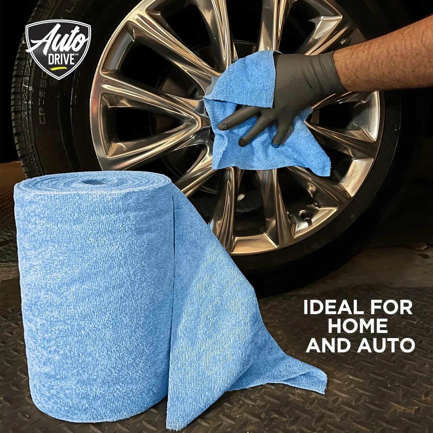 75 Pack Tear Away Microfiber Towel Roll For Car Detailing