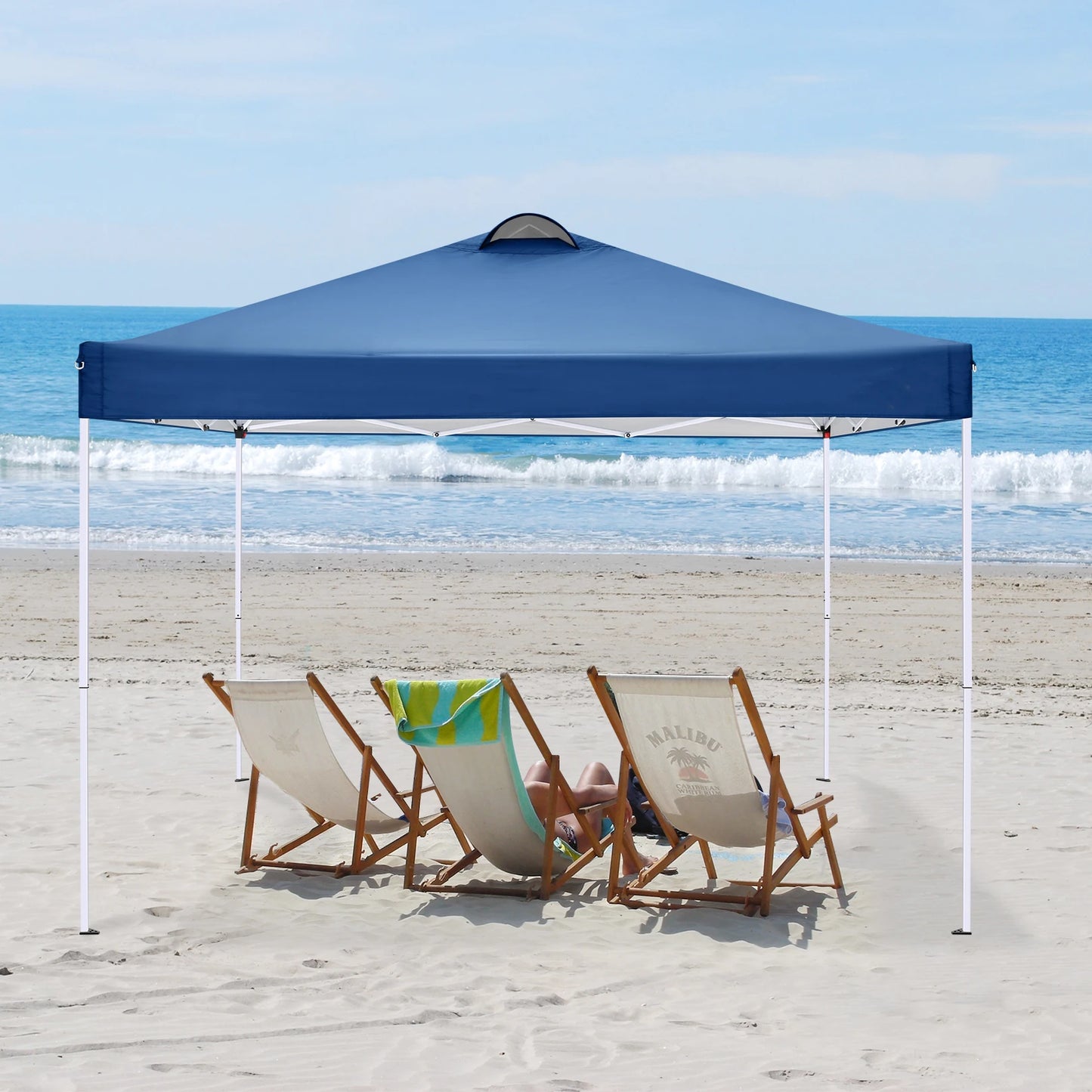 10x10 EZ Pop Up Canopy Tent with 4 Sidewalls Waterproof Outdoor Gazebo with Air Vent UPF 50 Plus Sun Shade for Party Includes 4 Sandbags