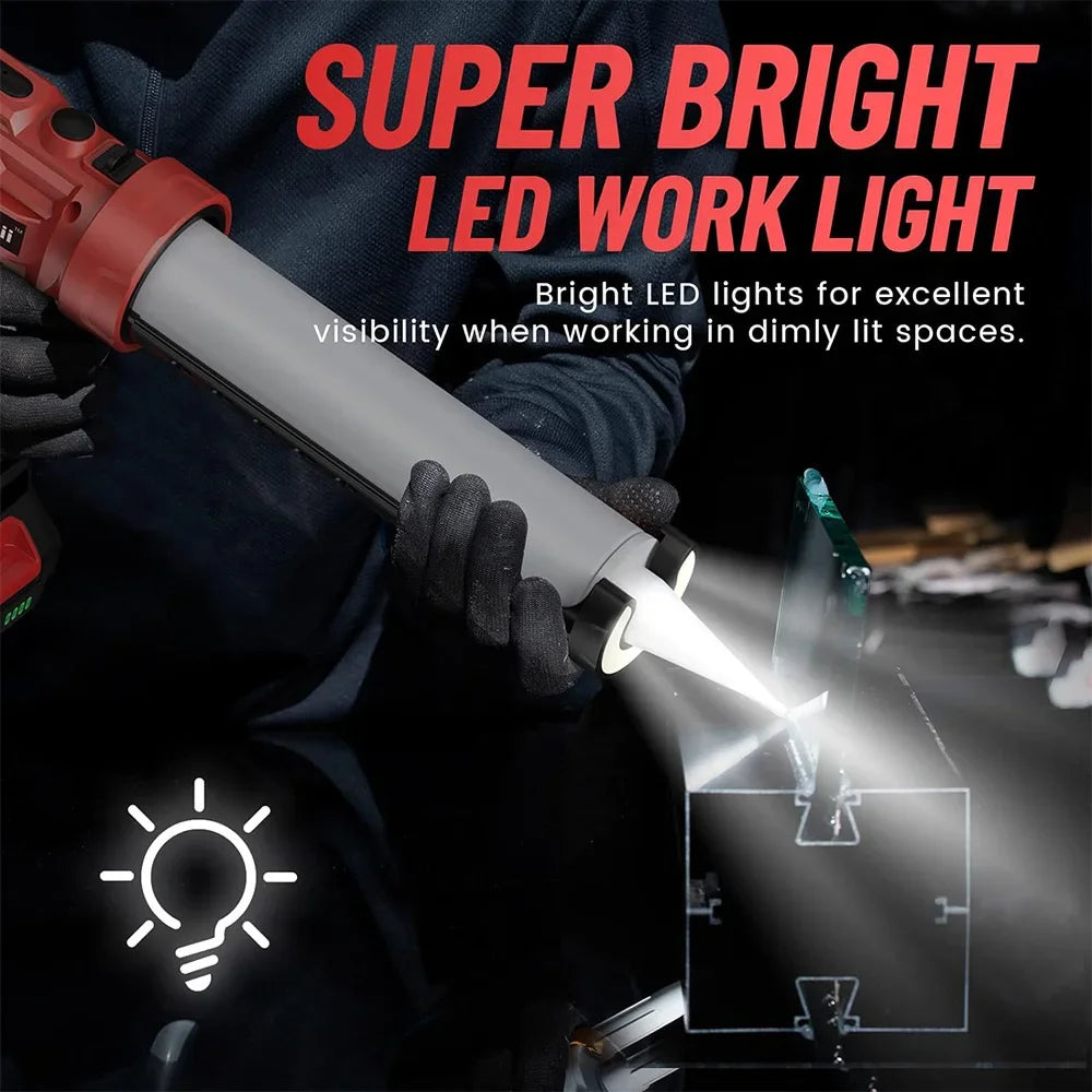 Seesii Cordless Caulking Gun 20V 300ml Battery Sealing Tool