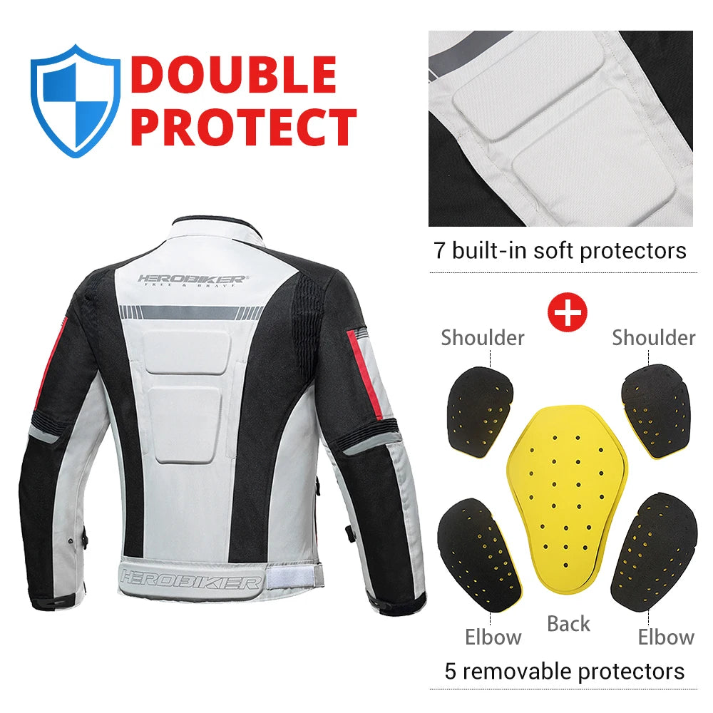 HEROBIKER Waterproof Motorcycle Jacket Man Racing Jacket Wearable Pants