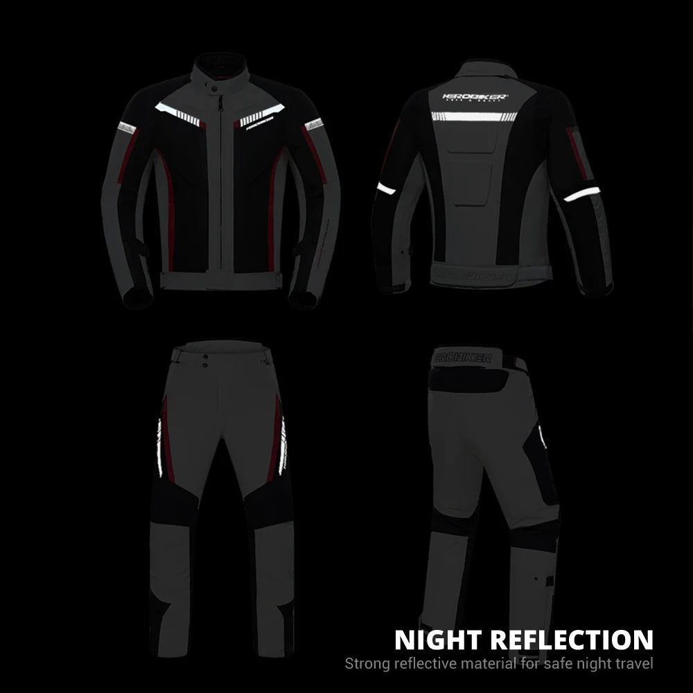 HEROBIKER Waterproof Motorcycle Jacket Man Racing Jacket Wearable Pants